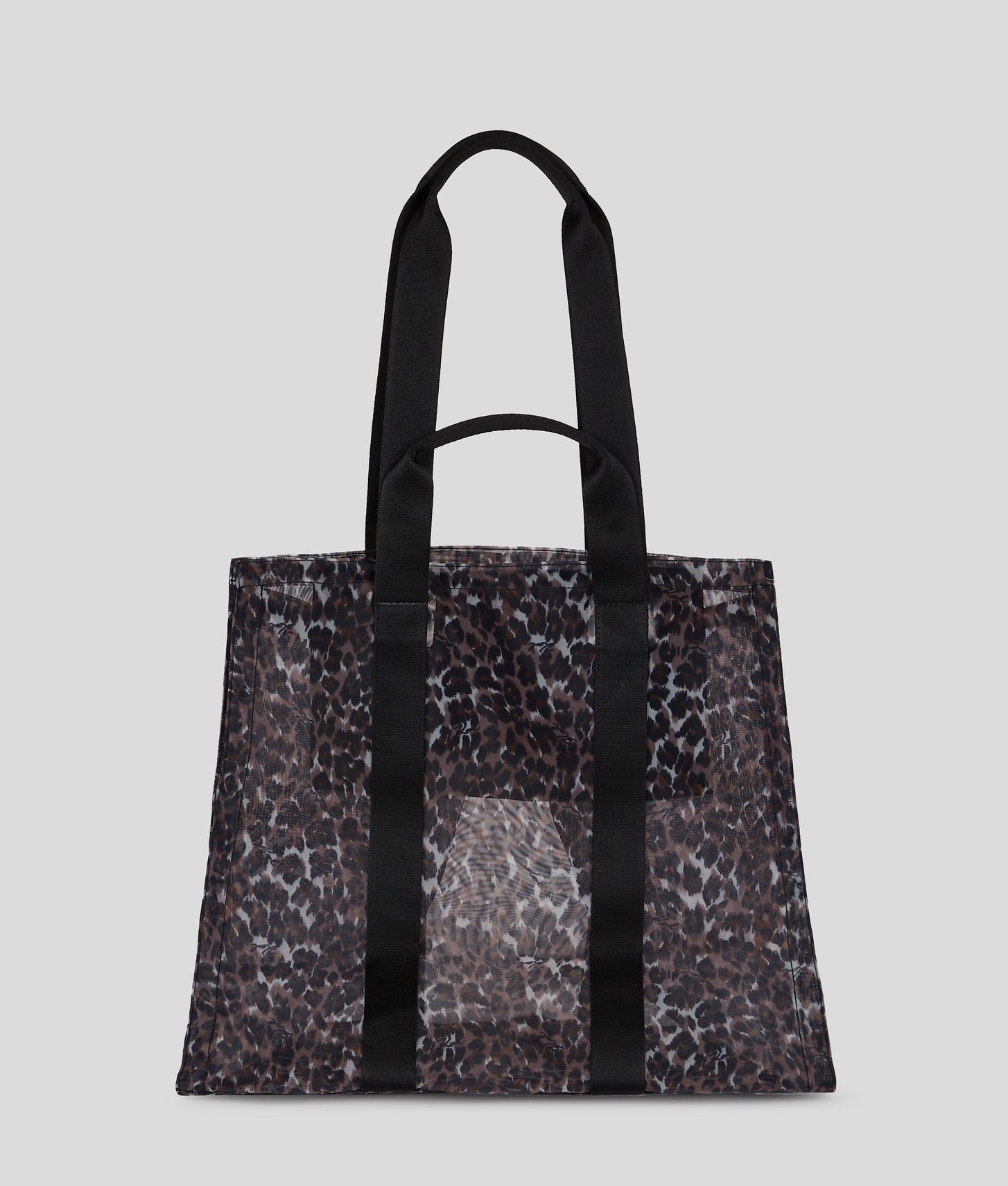 KarlLagerfeld Ksignature Beach Tote Bag Signature Leopard