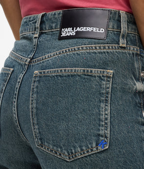 KarlLagerfeld Logo Shiny Shoulder Bag Black