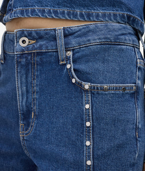 KarlLagerfeld Sunglasses Studded Top Handle Bag Black