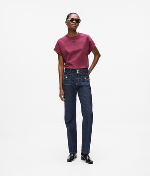 KarlLagerfeld Knova Small Suede Crossbody Bag Tobacco