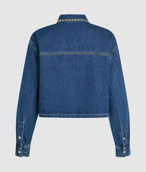 KarlLagerfeld Sunglasses Studded Top Handle Bag Black