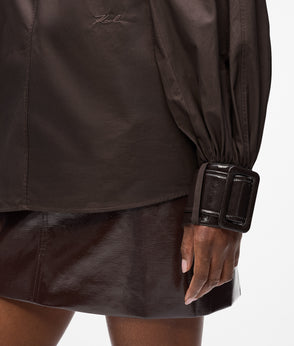 KarlLagerfeld Ksignature Studs Crossbody Pouch Black-Nickel