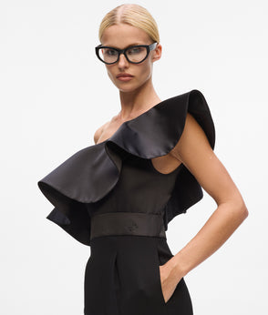 KarlLagerfeld Knova Suede Shoulder Bag Black/Gold