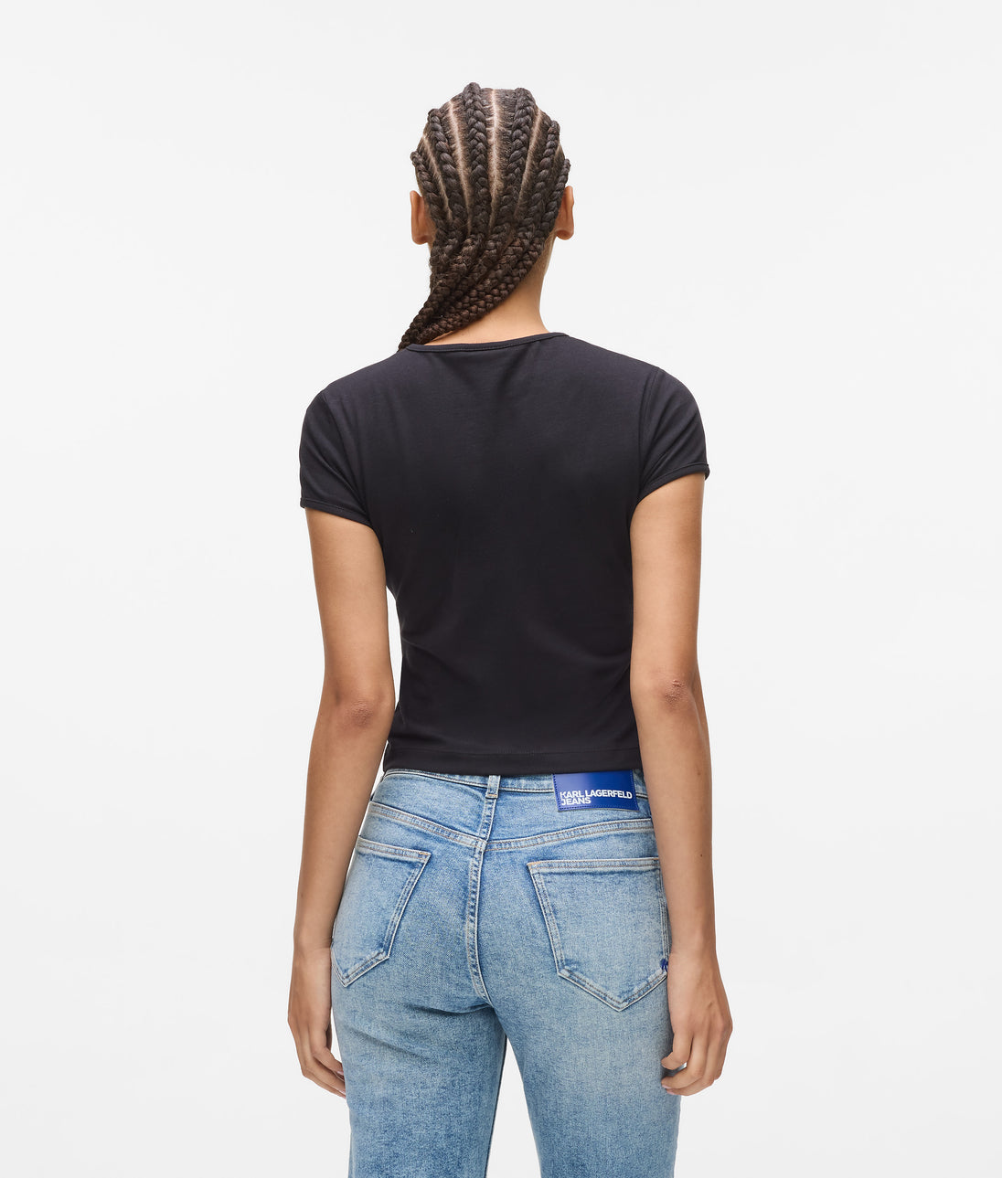 KarlLagerfeld Shearling Tote Bag Black/White