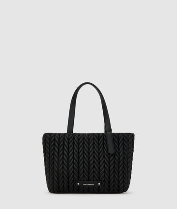 KarlLagerfeld Kweave Medium Tote Bag Black-Nickel