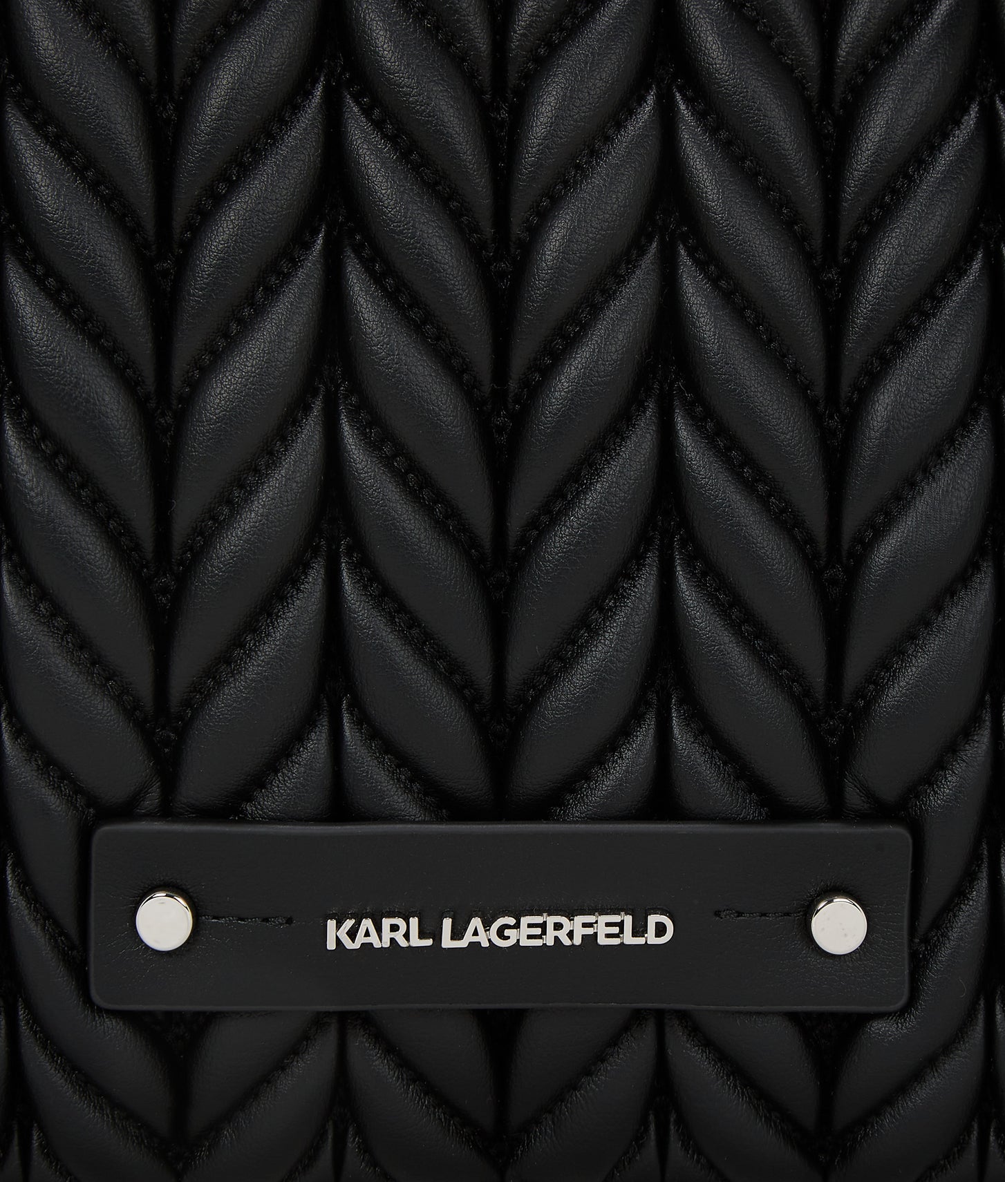 KarlLagerfeld Kweave Medium Tote Bag Black-Nickel