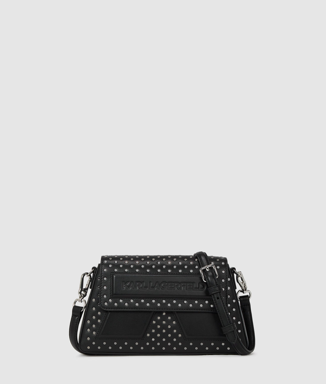 KarlLagerfeld Ikon K Studded Crossbody Bag Black Embellishment
