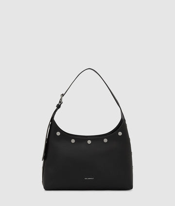 KarlLagerfeld Krocky Marais Hobo Bag Black-Nickel