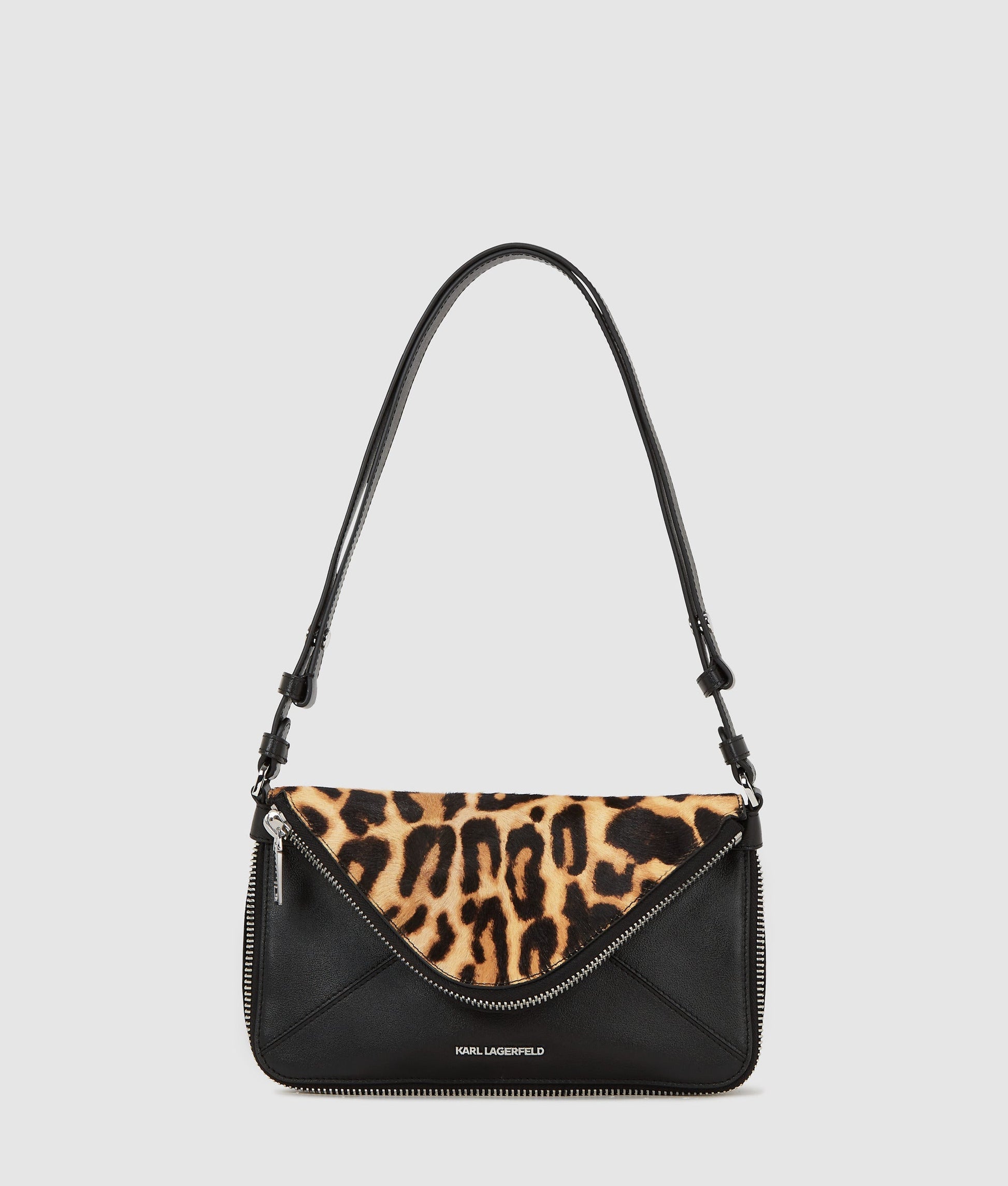 KarlLagerfeld Khardware Leopard Shoulder Bag Leopard