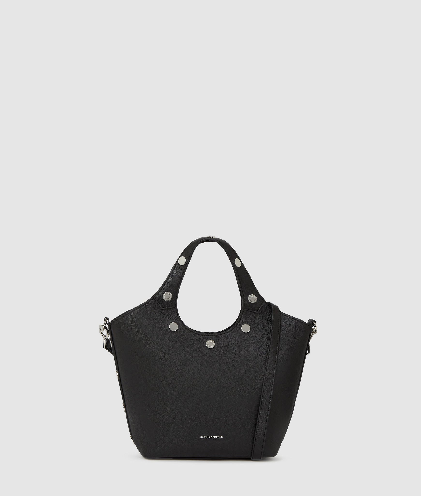 KarlLagerfeld Krocky Marais Small Tote Bag Black-Nickel