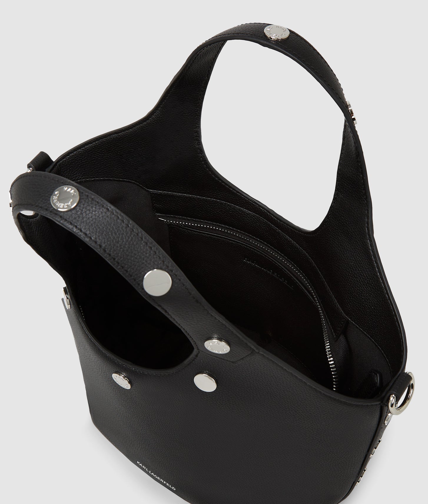 KarlLagerfeld Krocky Marais Small Tote Bag Black-Nickel