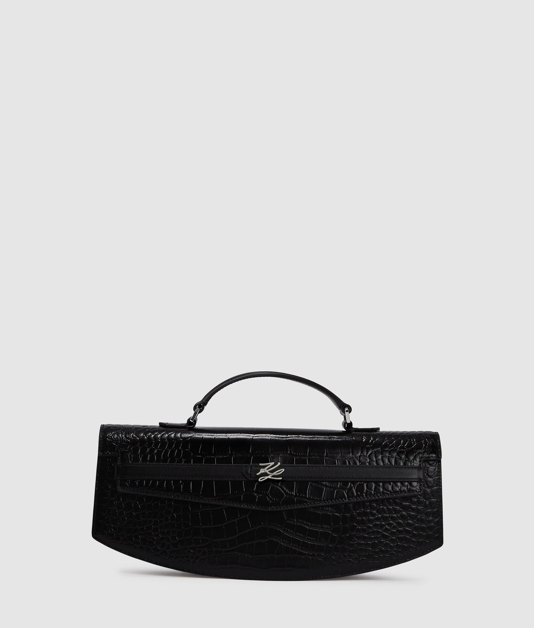 KarlLagerfeld Kstudio Clutch Bag Black-Nickel