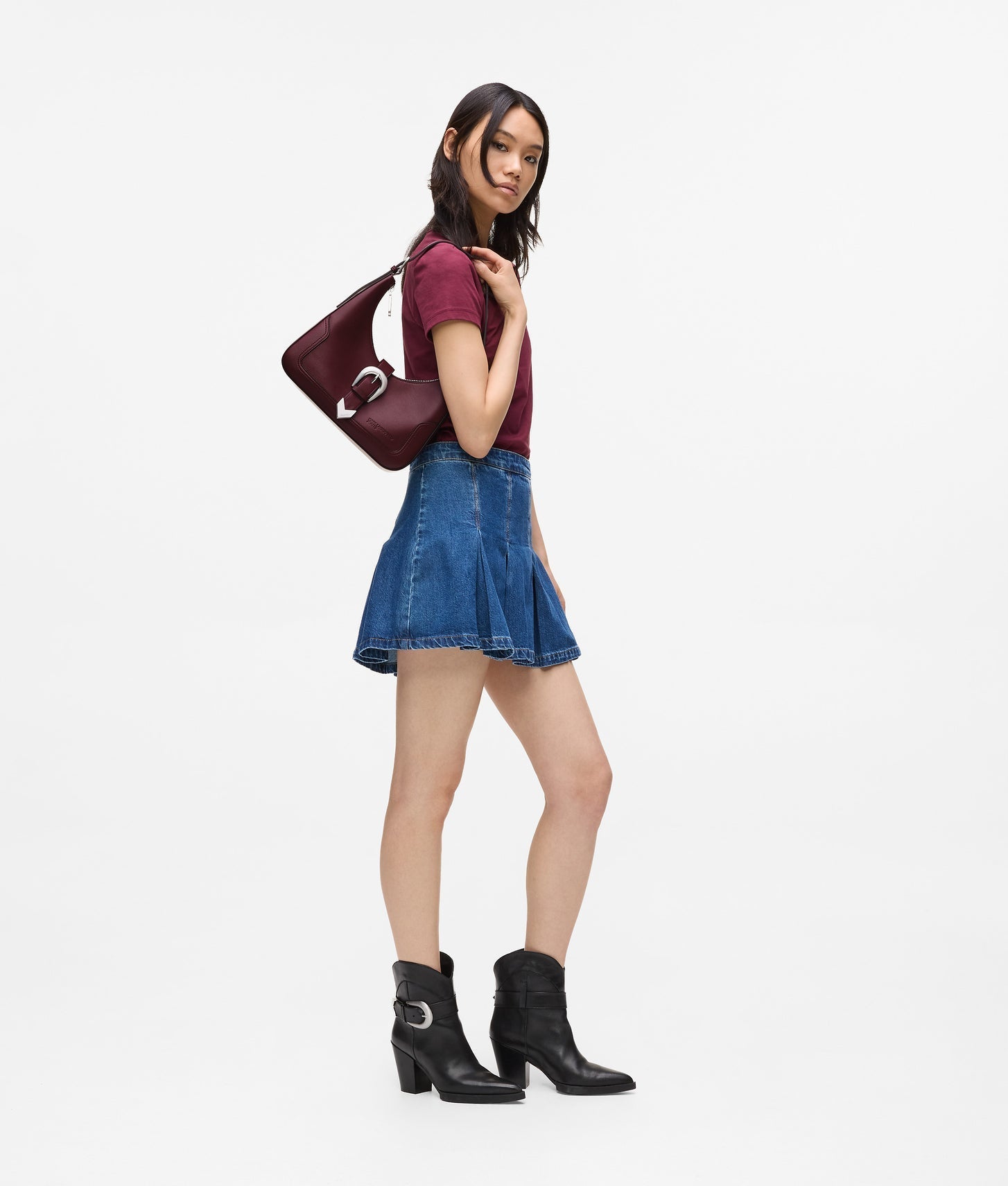 KarlLagerfeld Western Shoulder Bag Zinfandel