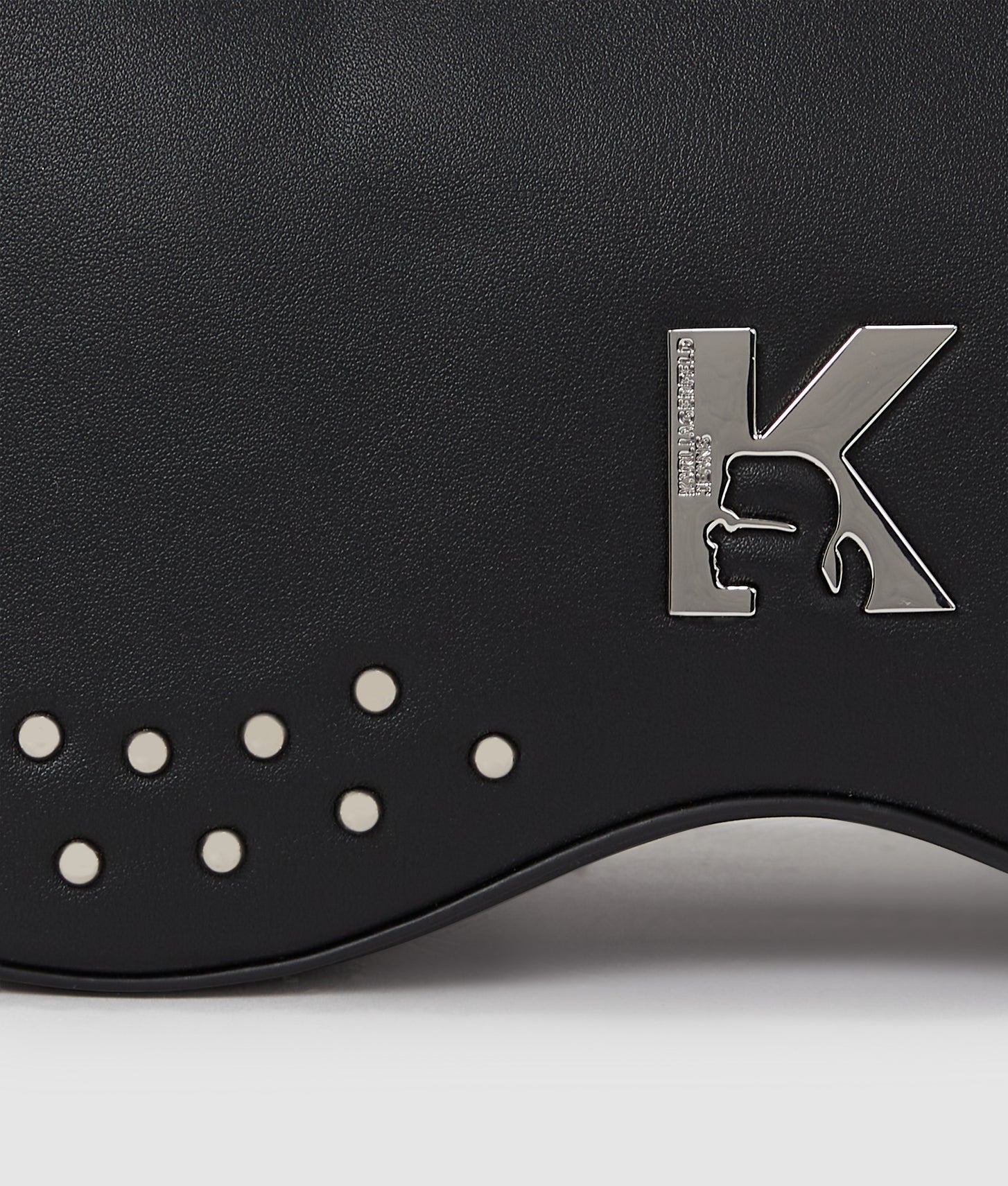 KarlLagerfeld Sunglasses Studded Top Handle Bag Black