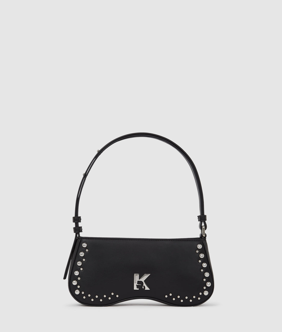 KarlLagerfeld Sunglasses Studded Shoulder Bag Black