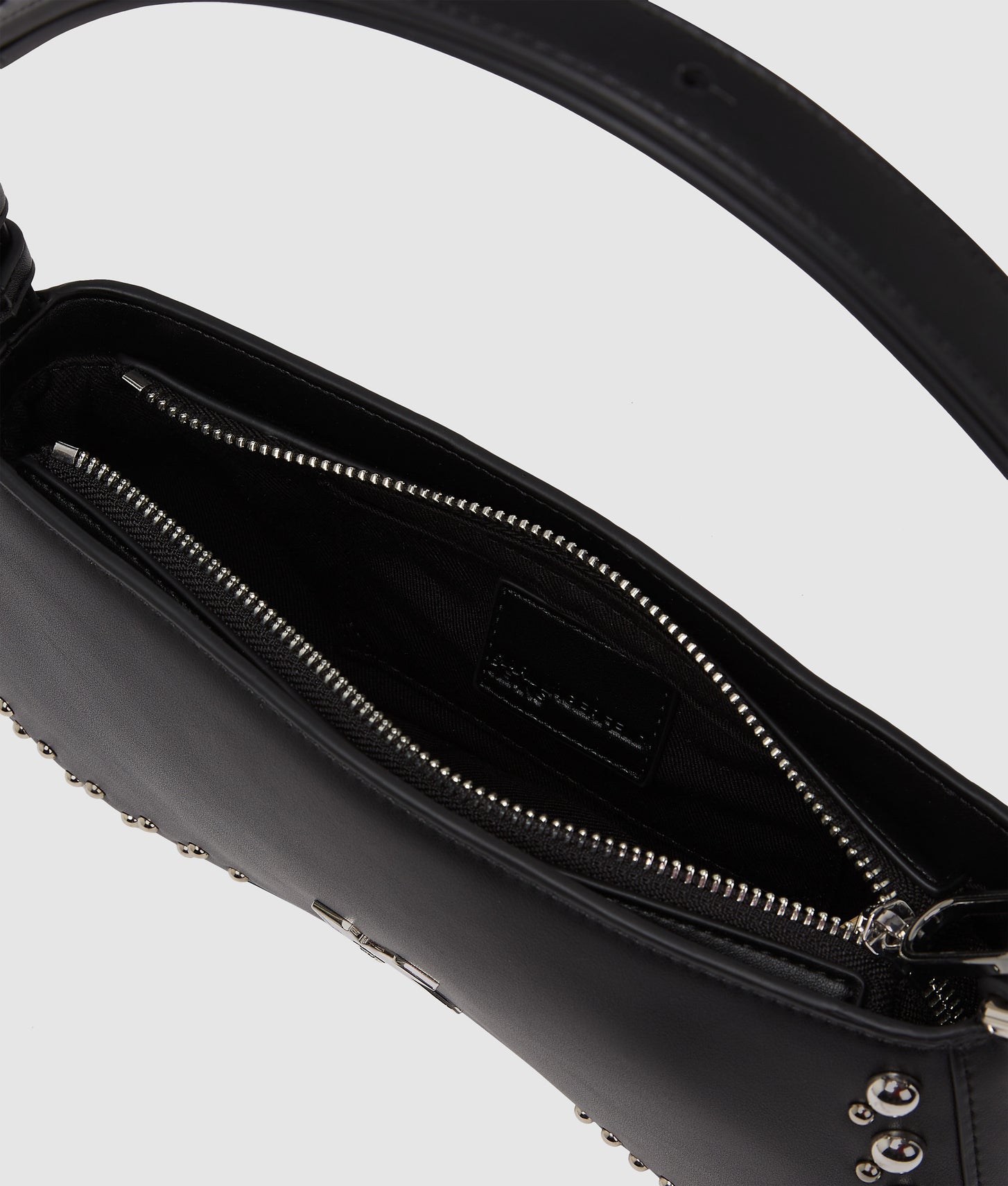 KarlLagerfeld Sunglasses Studded Shoulder Bag Black