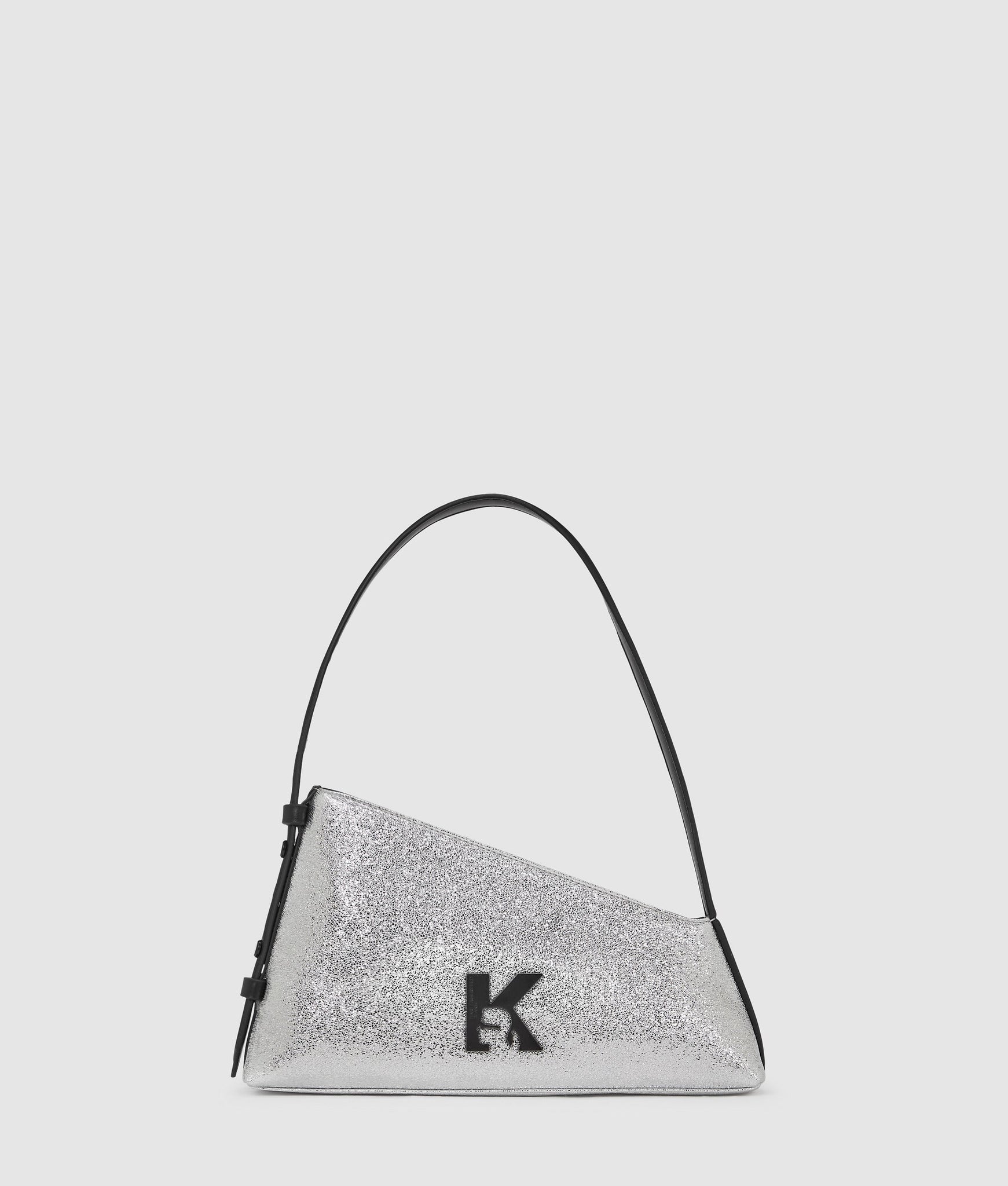 KarlLagerfeld Geo Shiny Shoulder Bag Silver