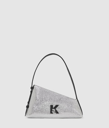 KarlLagerfeld Geo Shiny Shoulder Bag Silver
