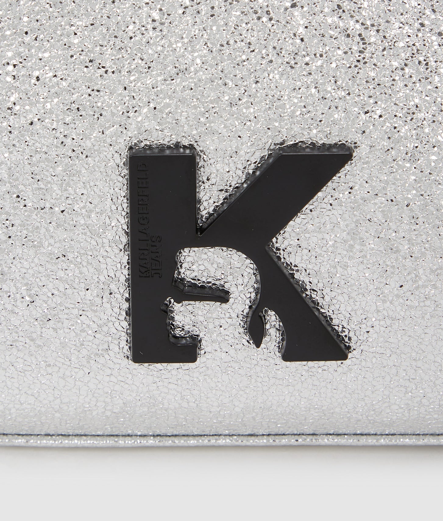 KarlLagerfeld Geo Shiny Shoulder Bag Silver
