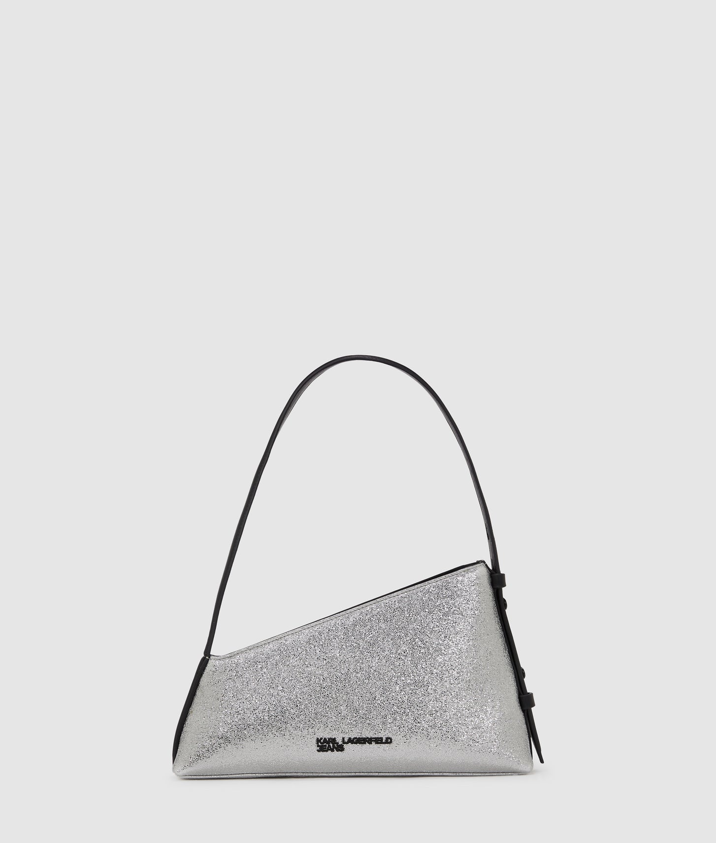 KarlLagerfeld Geo Shiny Shoulder Bag Silver