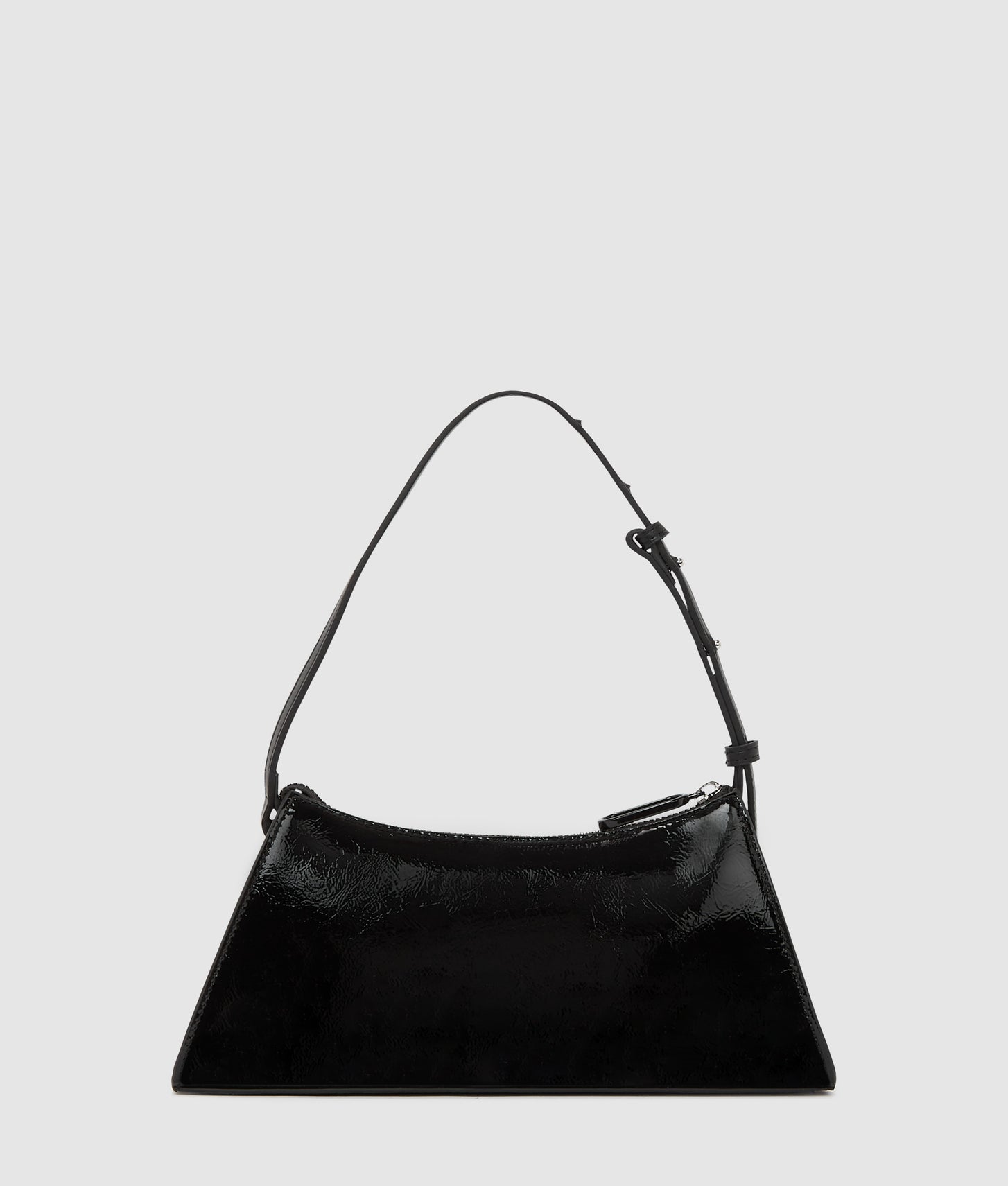 KarlLagerfeld Logo Geo Shiny Shoulder Bag Black