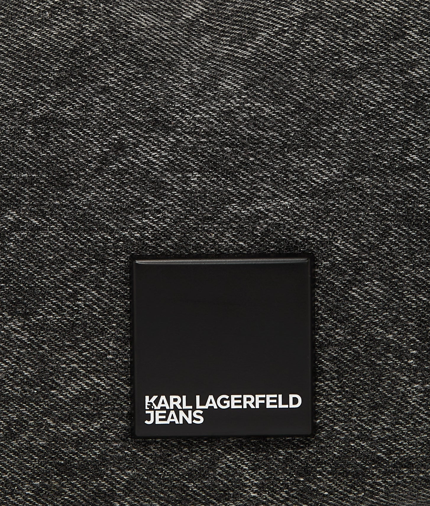 KarlLagerfeld Denim Mini Hobo Bag Visual Washed Black