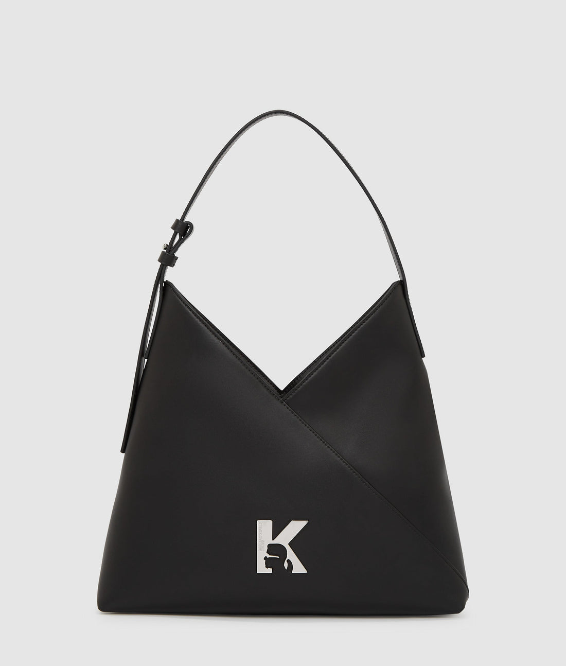 KarlLagerfeld Geo Leather Small Tote Bag Black