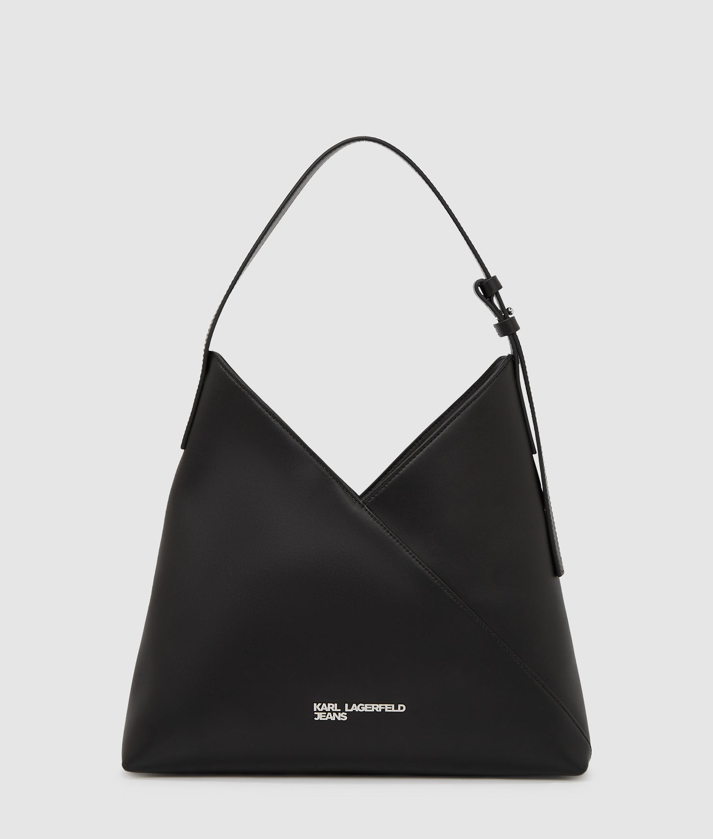 KarlLagerfeld Geo Leather Small Tote Bag Black