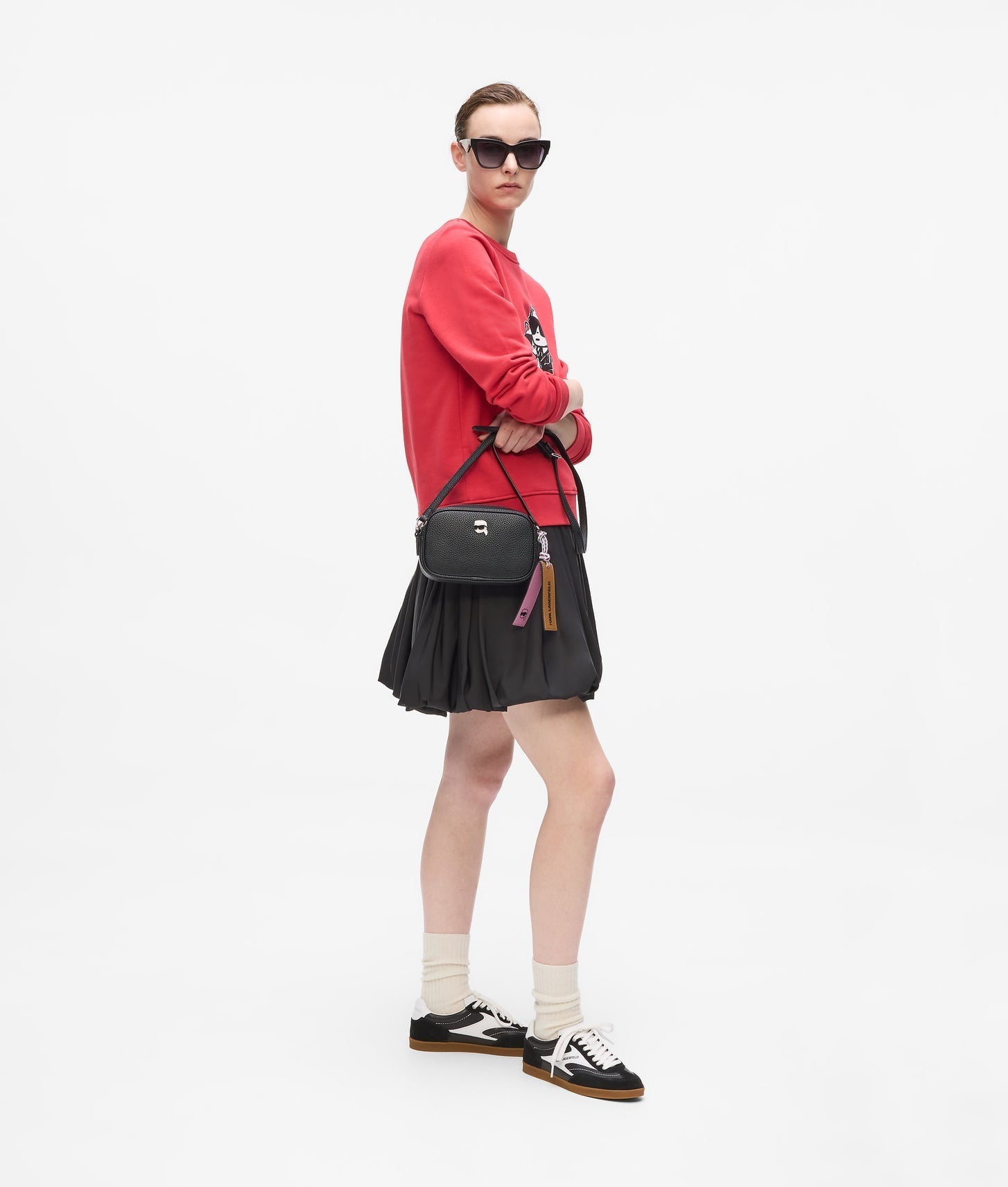 KarlLagerfeld Ikon Pebble Camera Bag Black