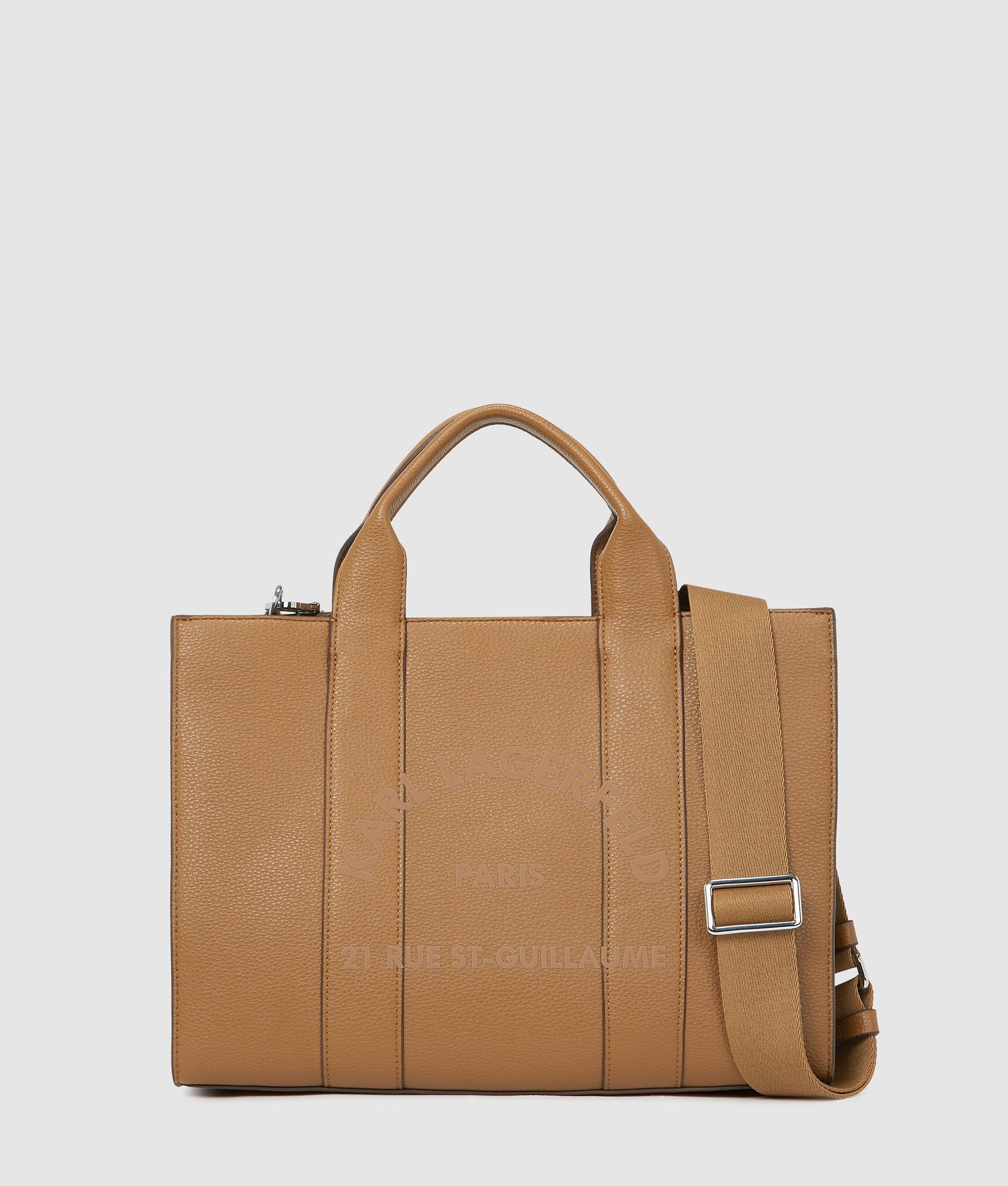 KarlLagerfeld Rue St-Guillaume Medium Tote Bag Caramel