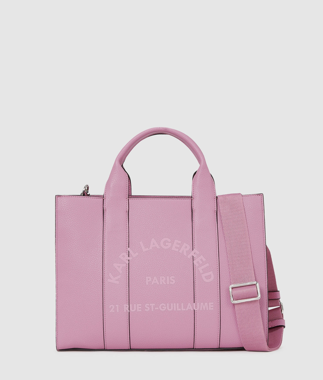 KarlLagerfeld Rue St-Guillaume Medium Tote Bag Cyclamen