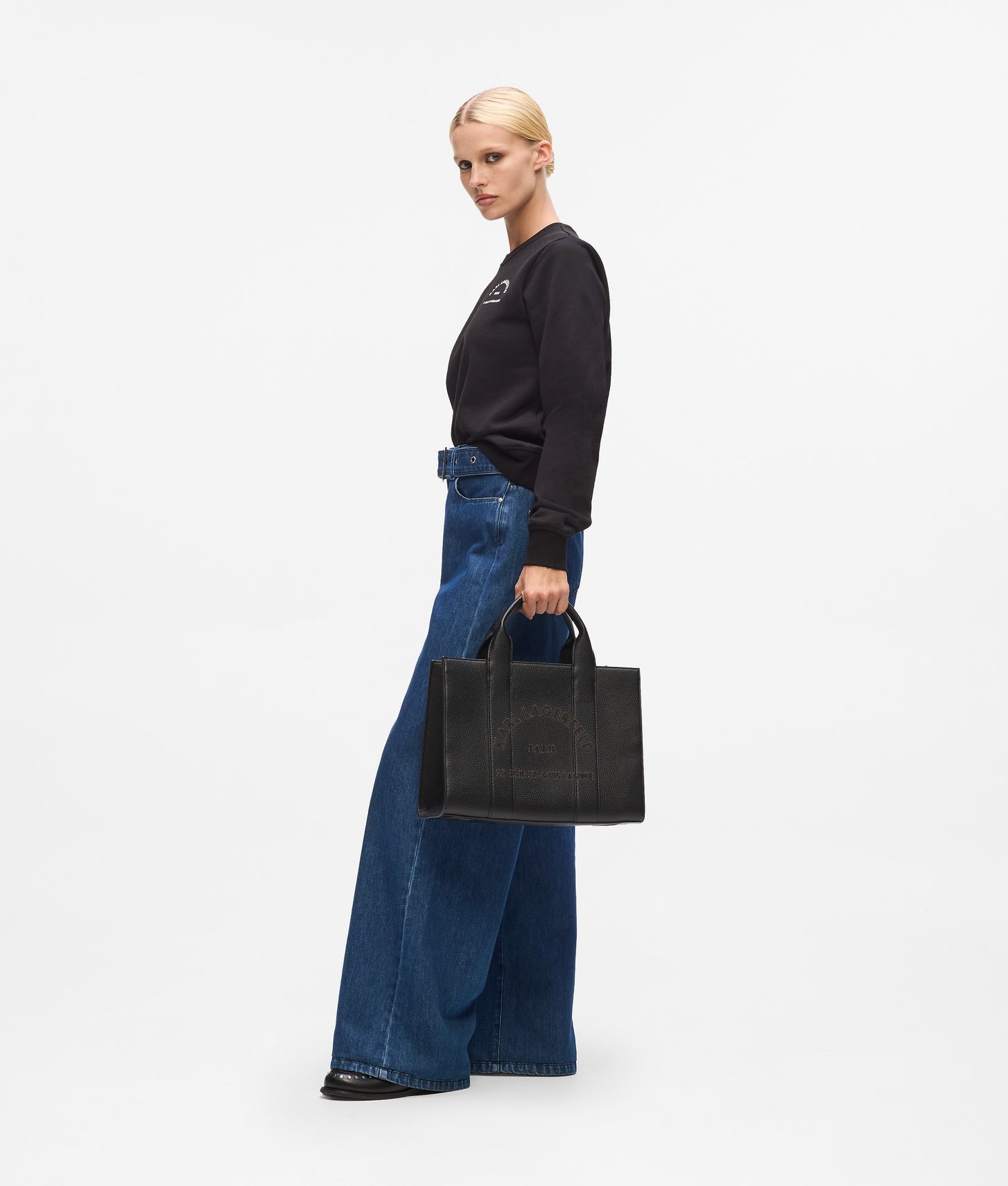 KarlLagerfeld Rue St-Guillaume Medium Tote Bag Black