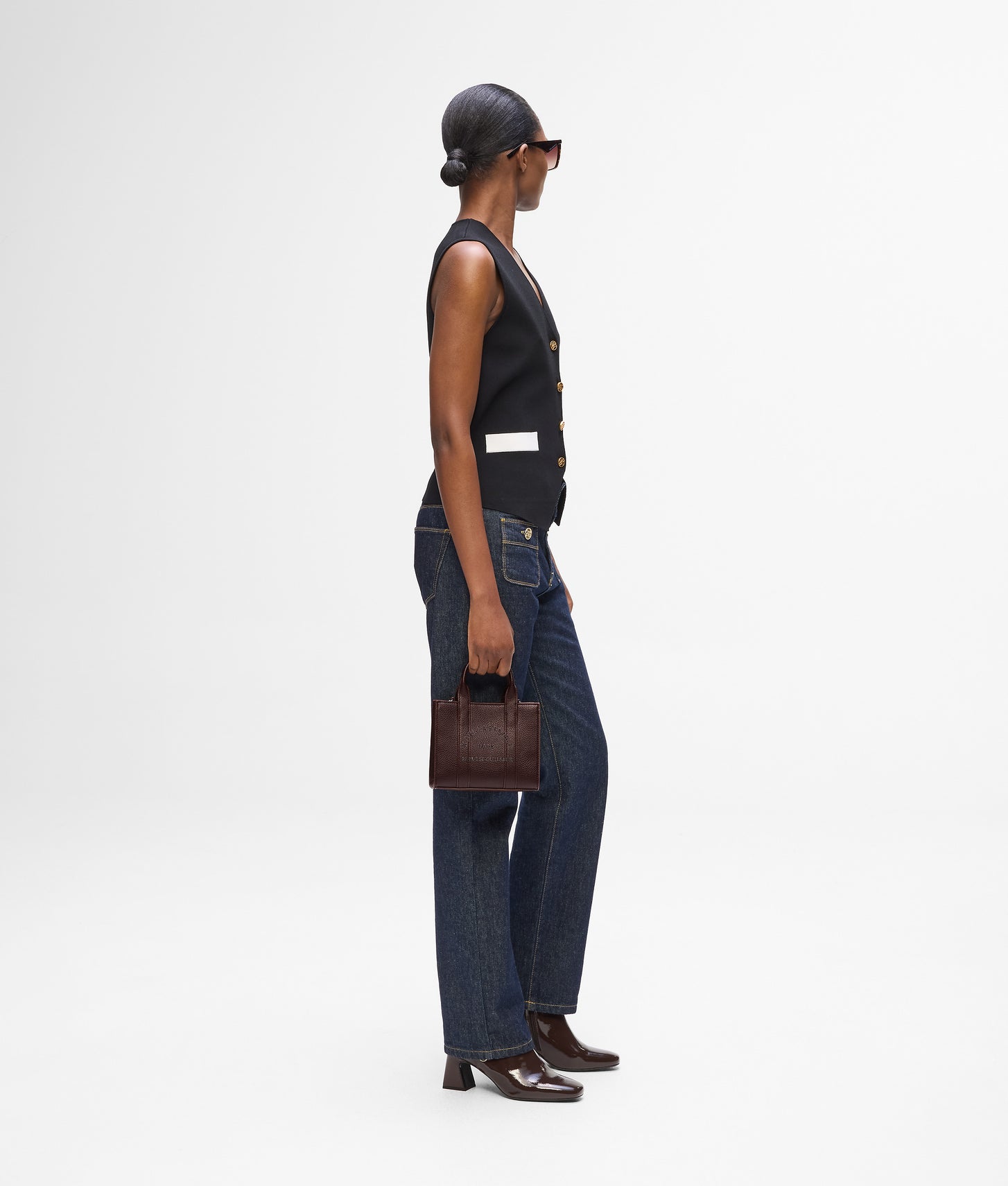 KarlLagerfeld Rue St-Guillaume Mini Tote Bag Tobacco