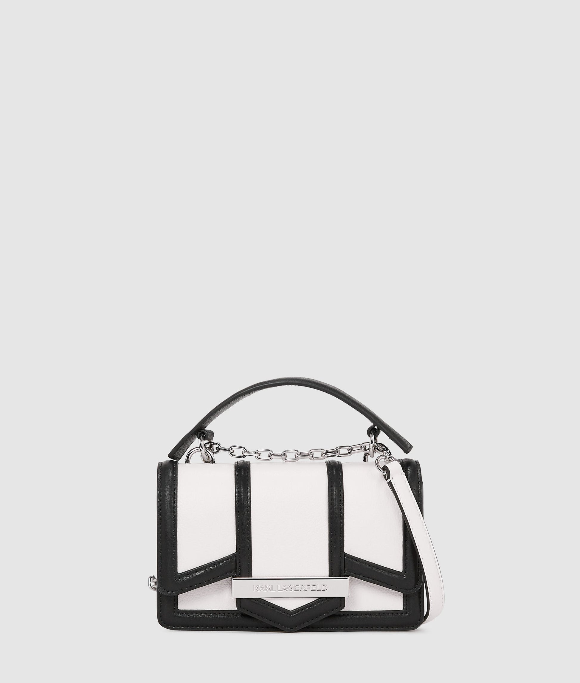 KarlLagerfeld Knova Small Crossbody Bag White/Black