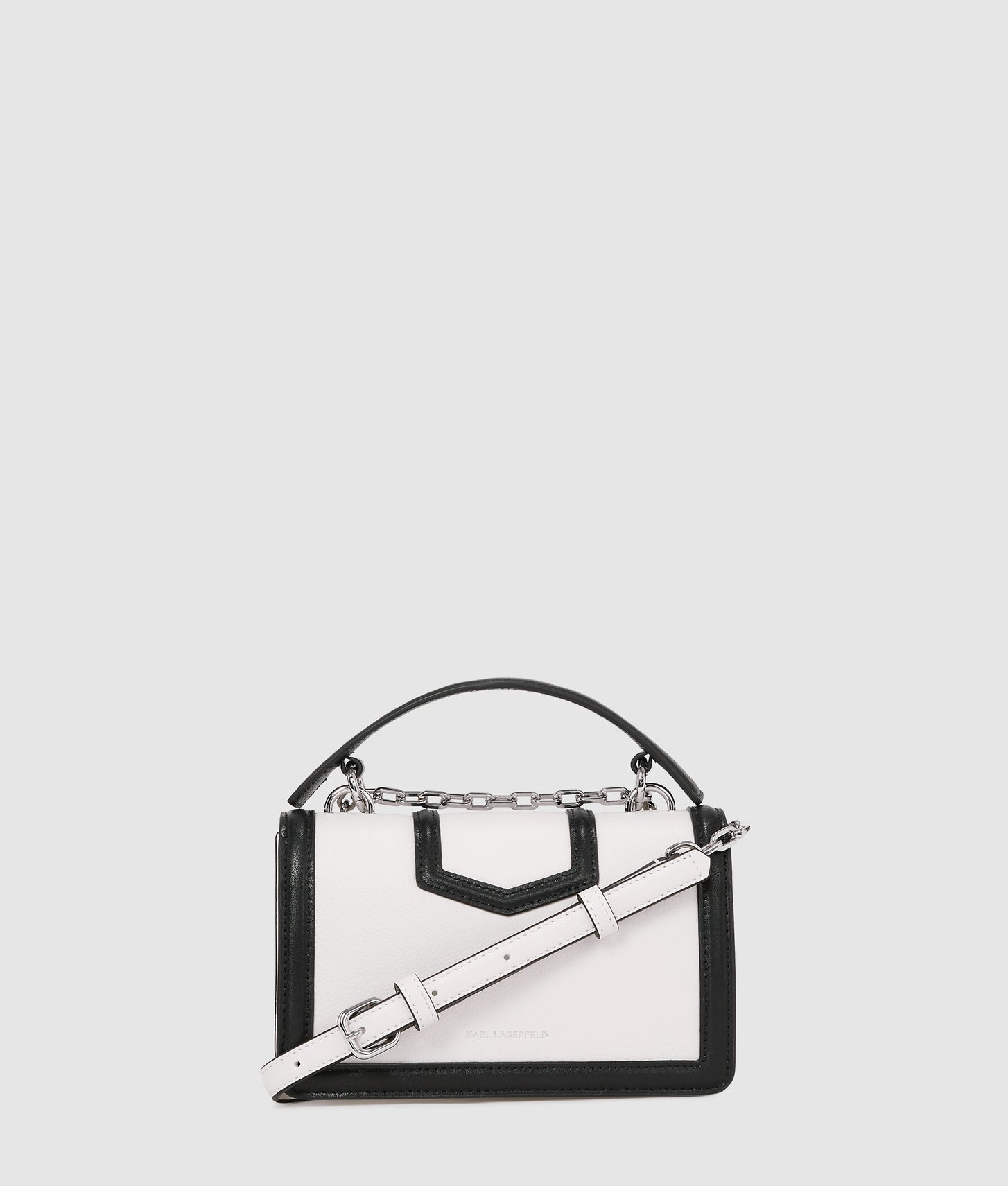 KarlLagerfeld Knova Small Crossbody Bag White/Black