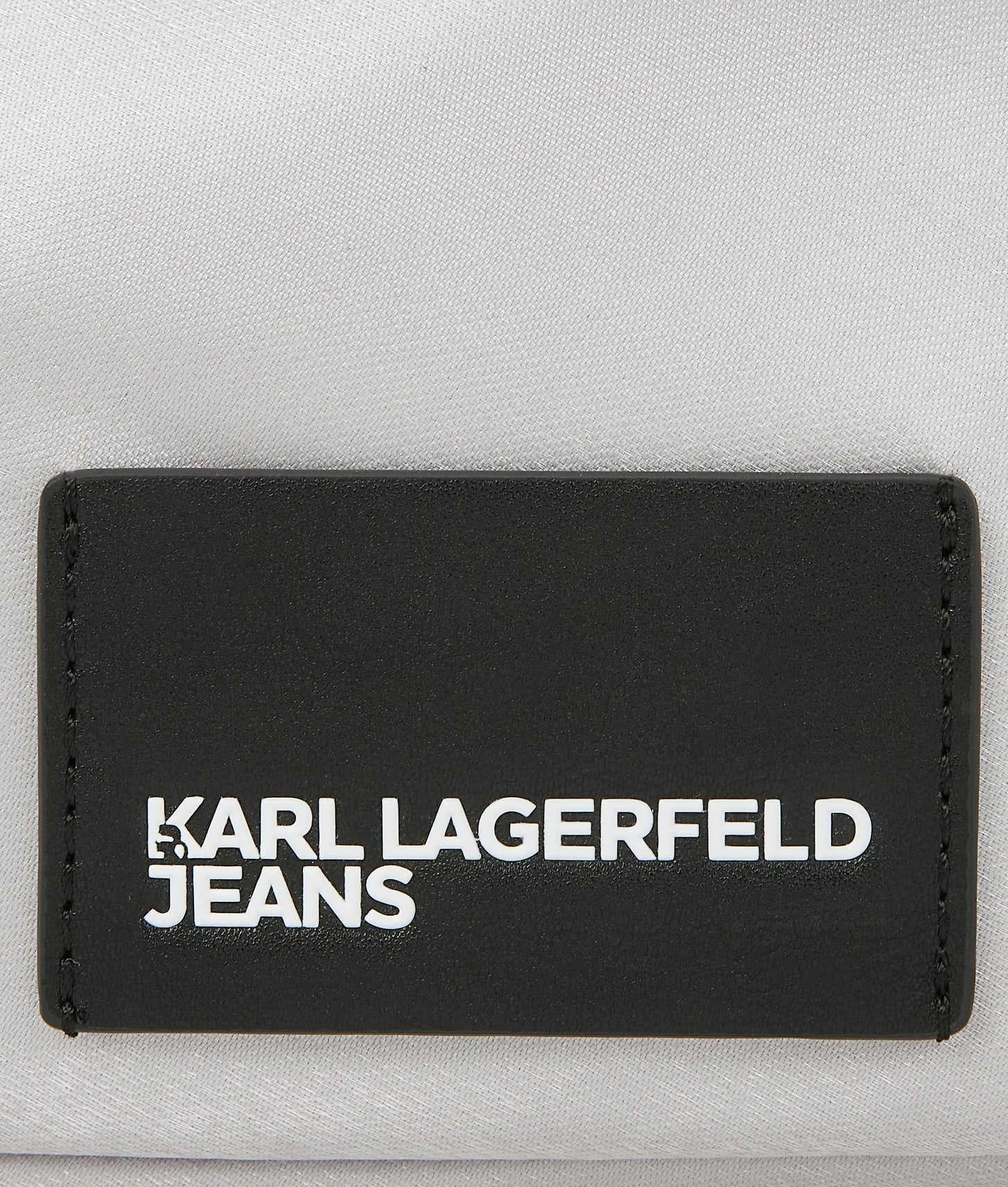 KarlLagerfeld Metallic Nylon Camera Bag Silver