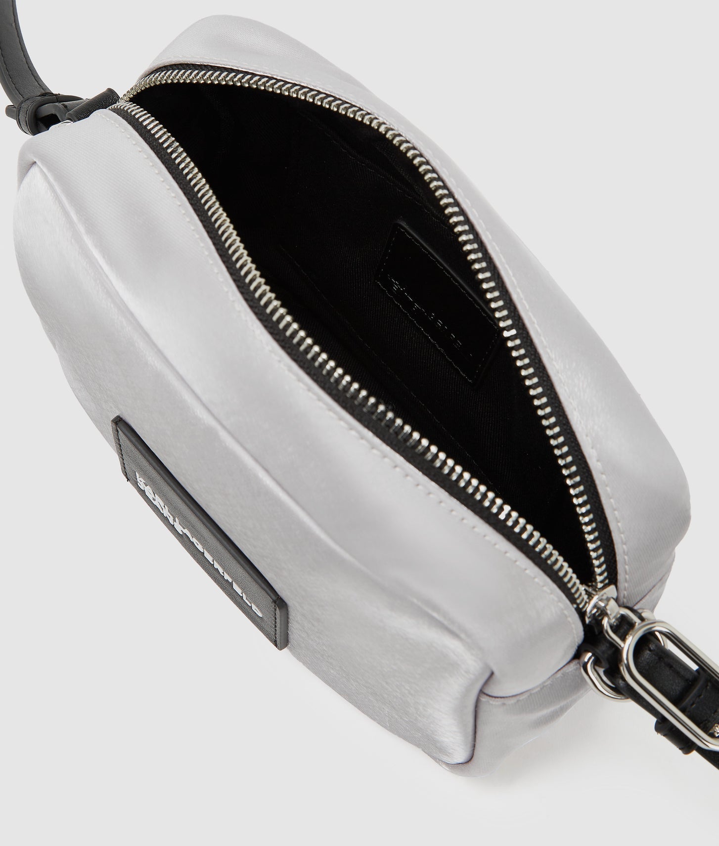 KarlLagerfeld Metallic Nylon Camera Bag Silver