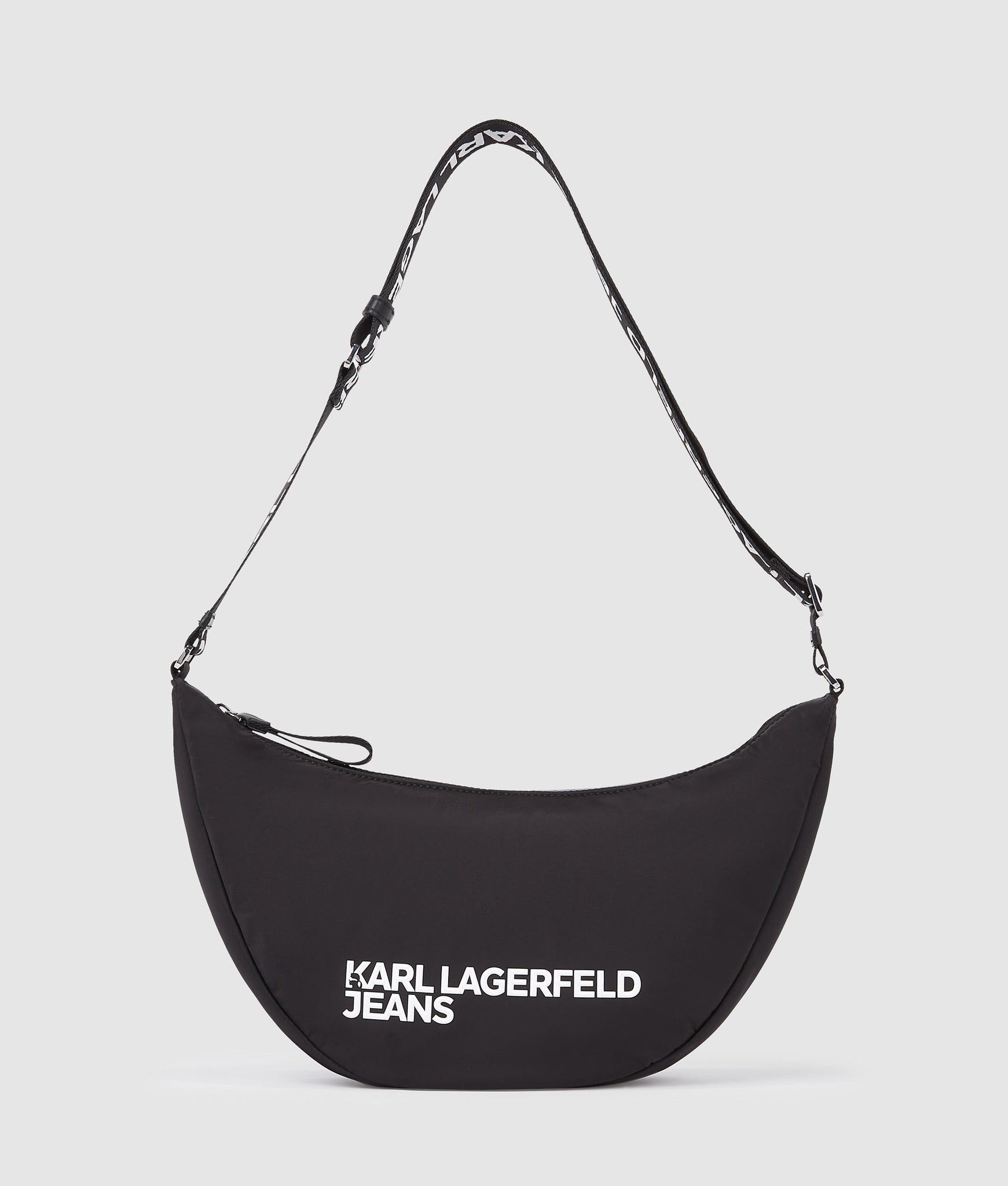 KarlLagerfeld Logo Nylon Sling Bag Black