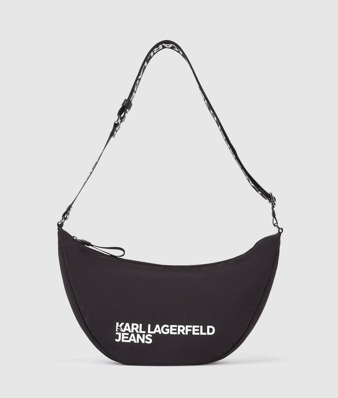 KarlLagerfeld Logo Nylon Sling Bag Black