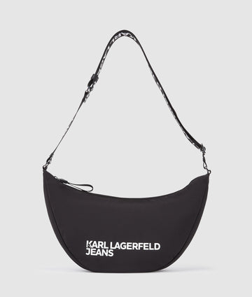 KarlLagerfeld Logo Nylon Sling Bag Black