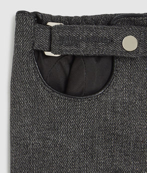 KarlLagerfeld Denim Moon Shoulder Bag Visual Washed Black