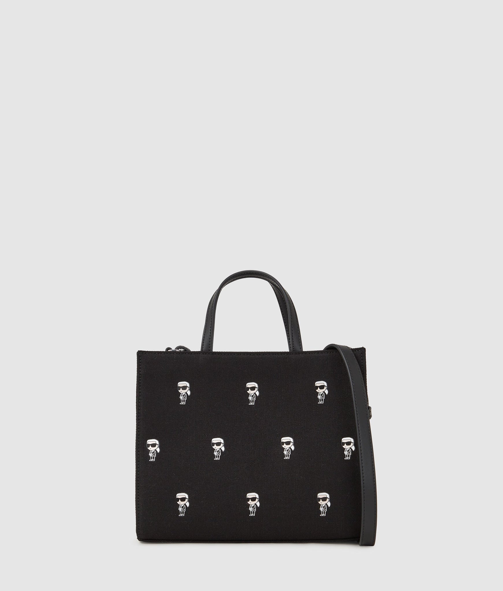 KarlLagerfeld Ikon All-Over-Print Tote Bag Black