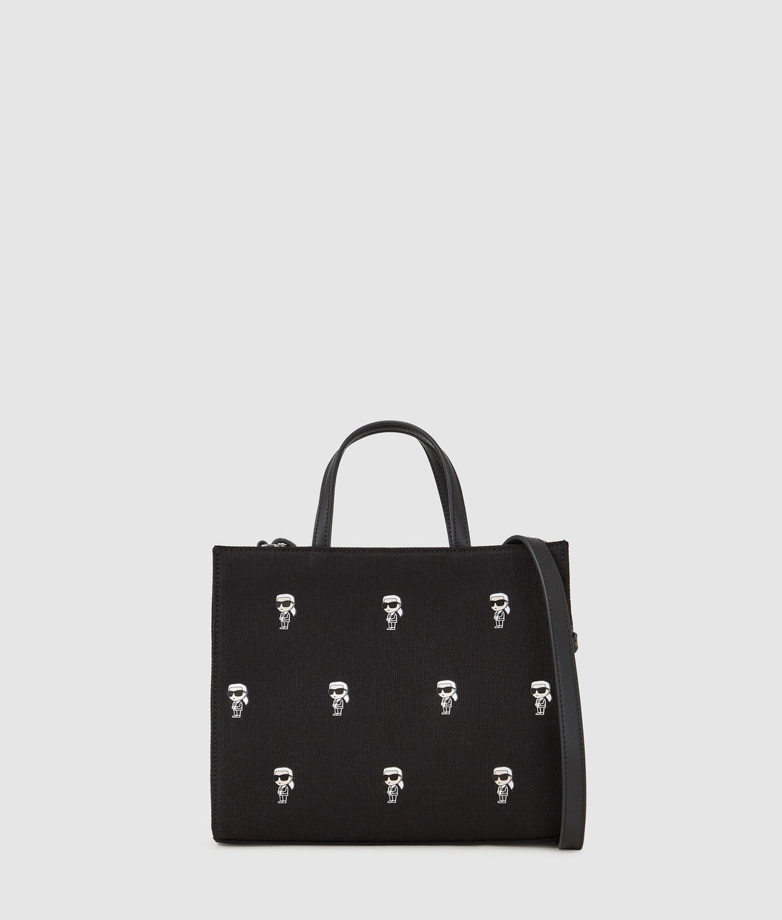 KarlLagerfeld Ikon All-Over-Print Tote Bag Black
