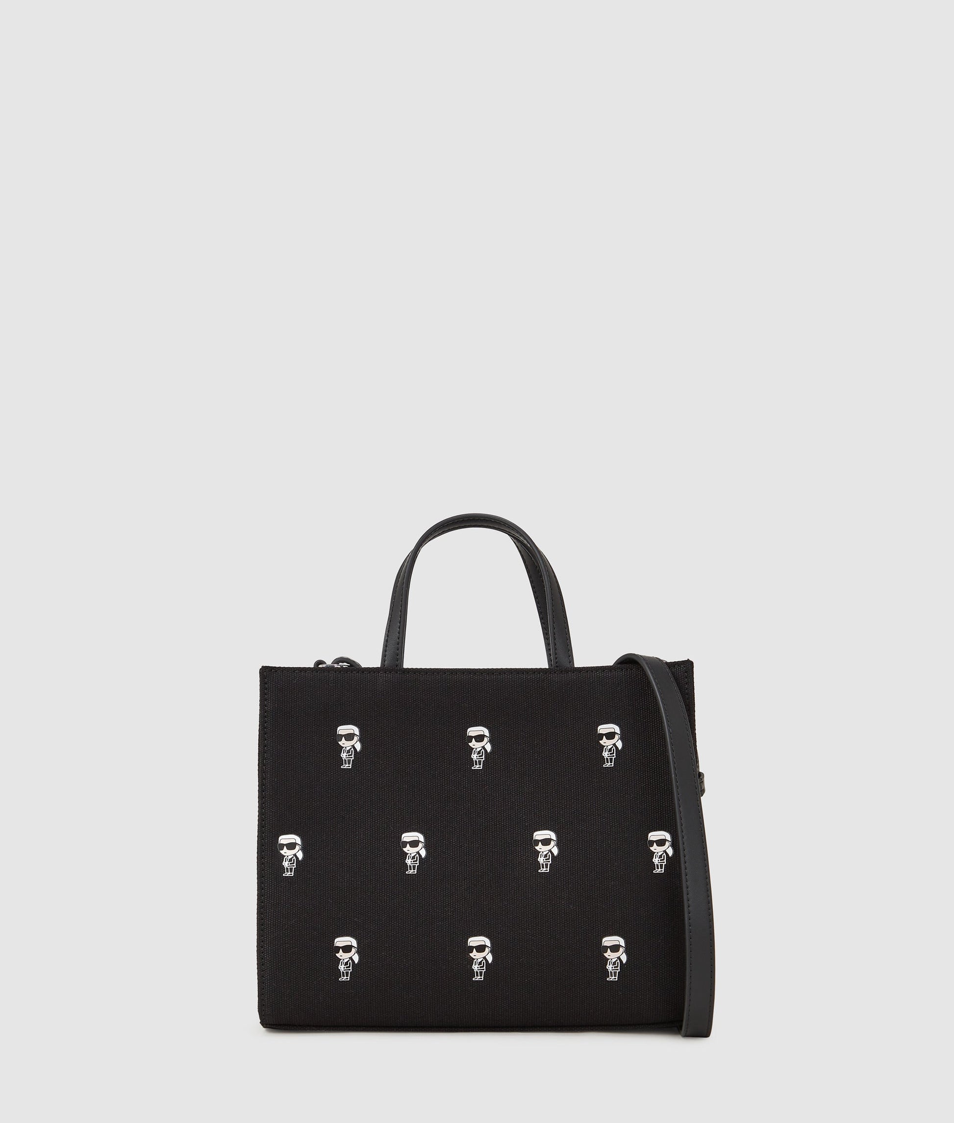 KarlLagerfeld Ikon All-Over-Print Tote Bag Black
