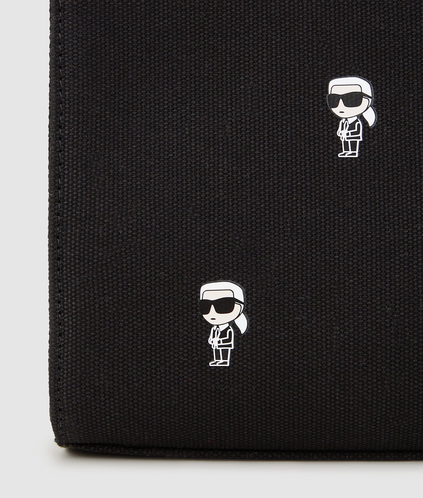 KarlLagerfeld Ikon All-Over-Print Tote Bag Black