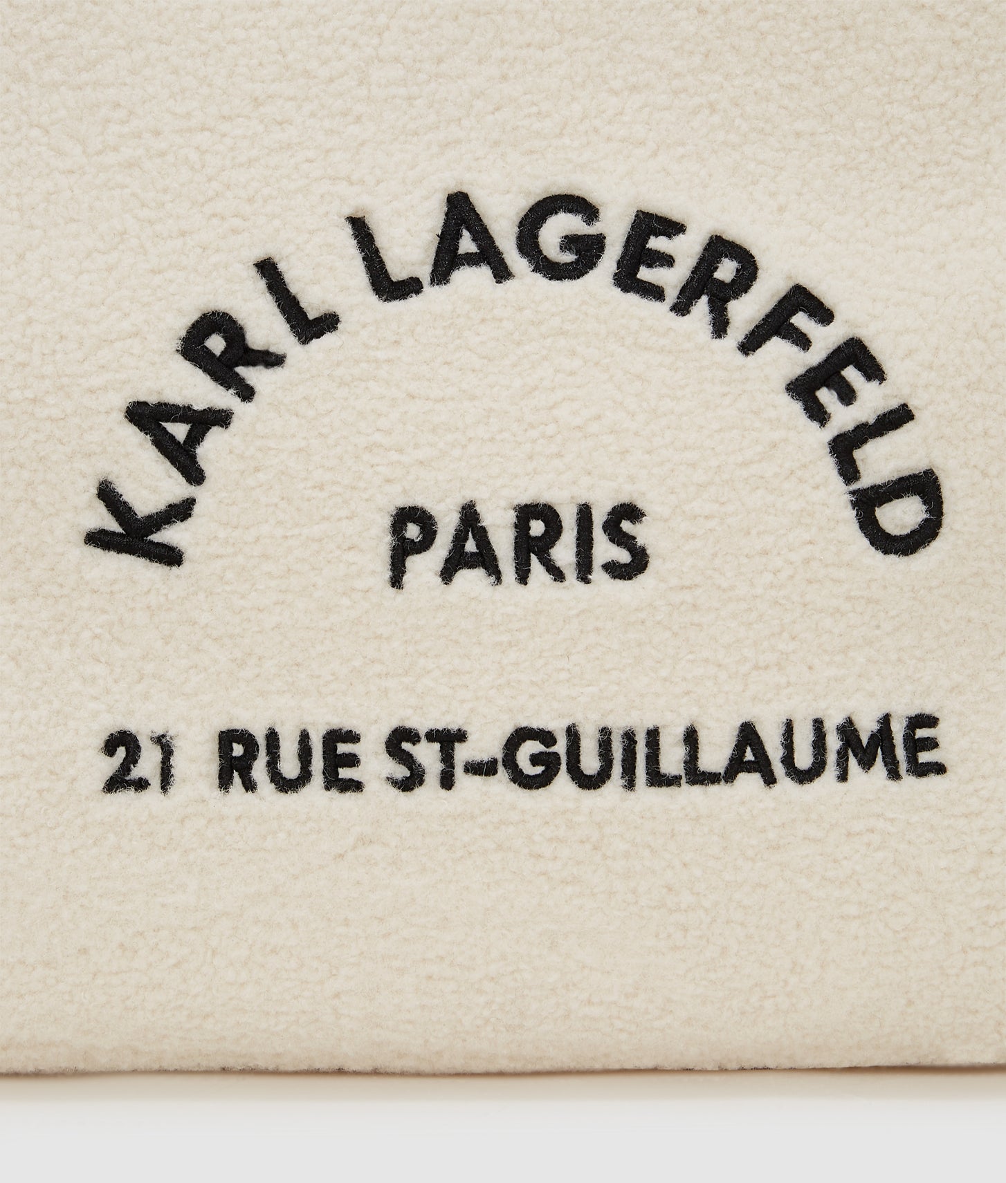 KarlLagerfeld Rue St-Guillaume Shearling Tote Bag Off White