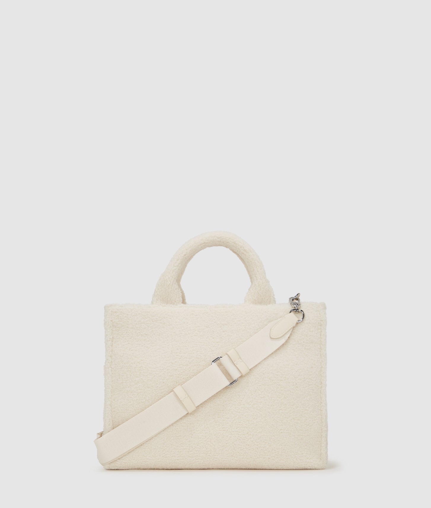 KarlLagerfeld Rue St-Guillaume Shearling Tote Bag Off White