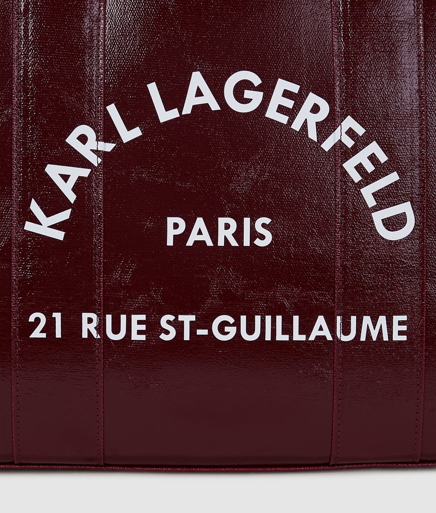 KarlLagerfeld Rue St-Guillaume Coated Tote Bag Windsor Wine
