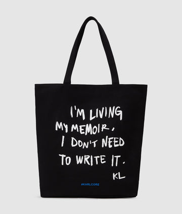KarlLagerfeld Karl Quote Shopper Black