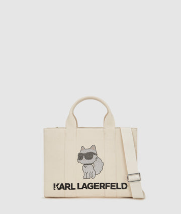 KarlLagerfeld Ikon Choupette Medium Tote Bag Natural